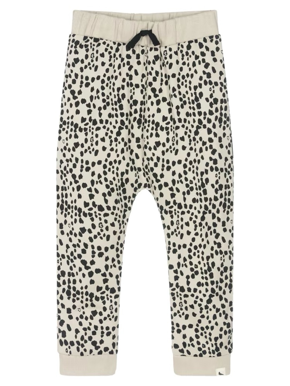 NEW Turtledove London Organic Cheetah Print Sweatpants, French Terry, Tan Black
